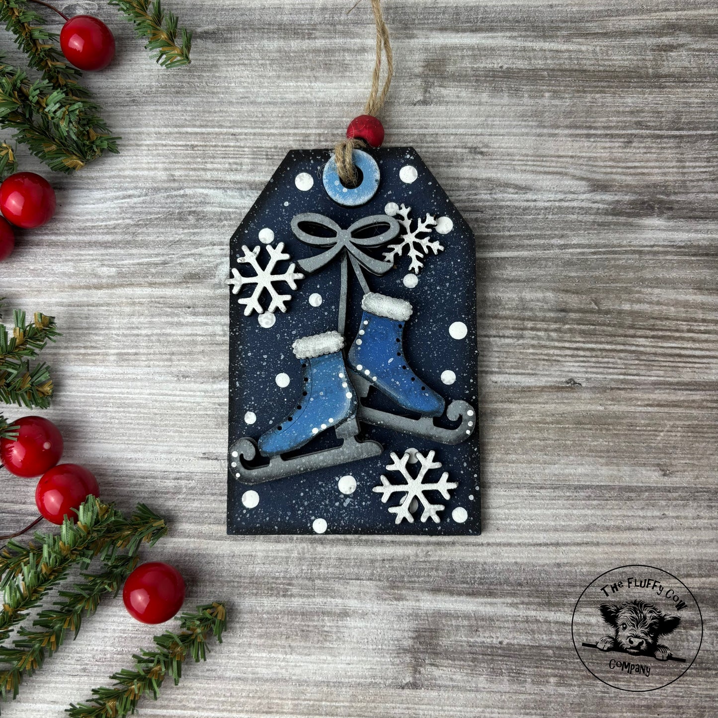 Skating Tag Christmas Ornament