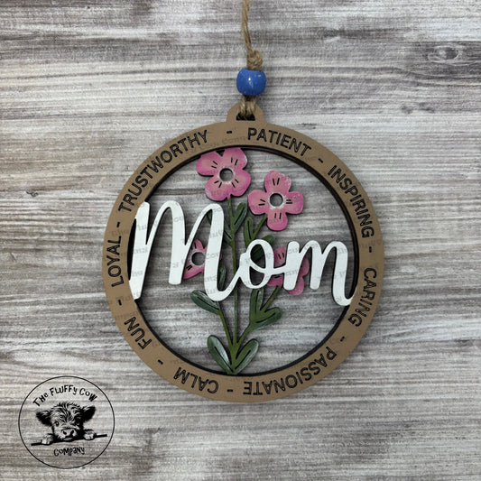 Mom Ornament With Flower Mothers Day Gifts