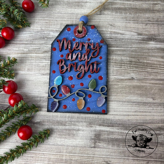 Merry & Bright Christmas Tree Ornament