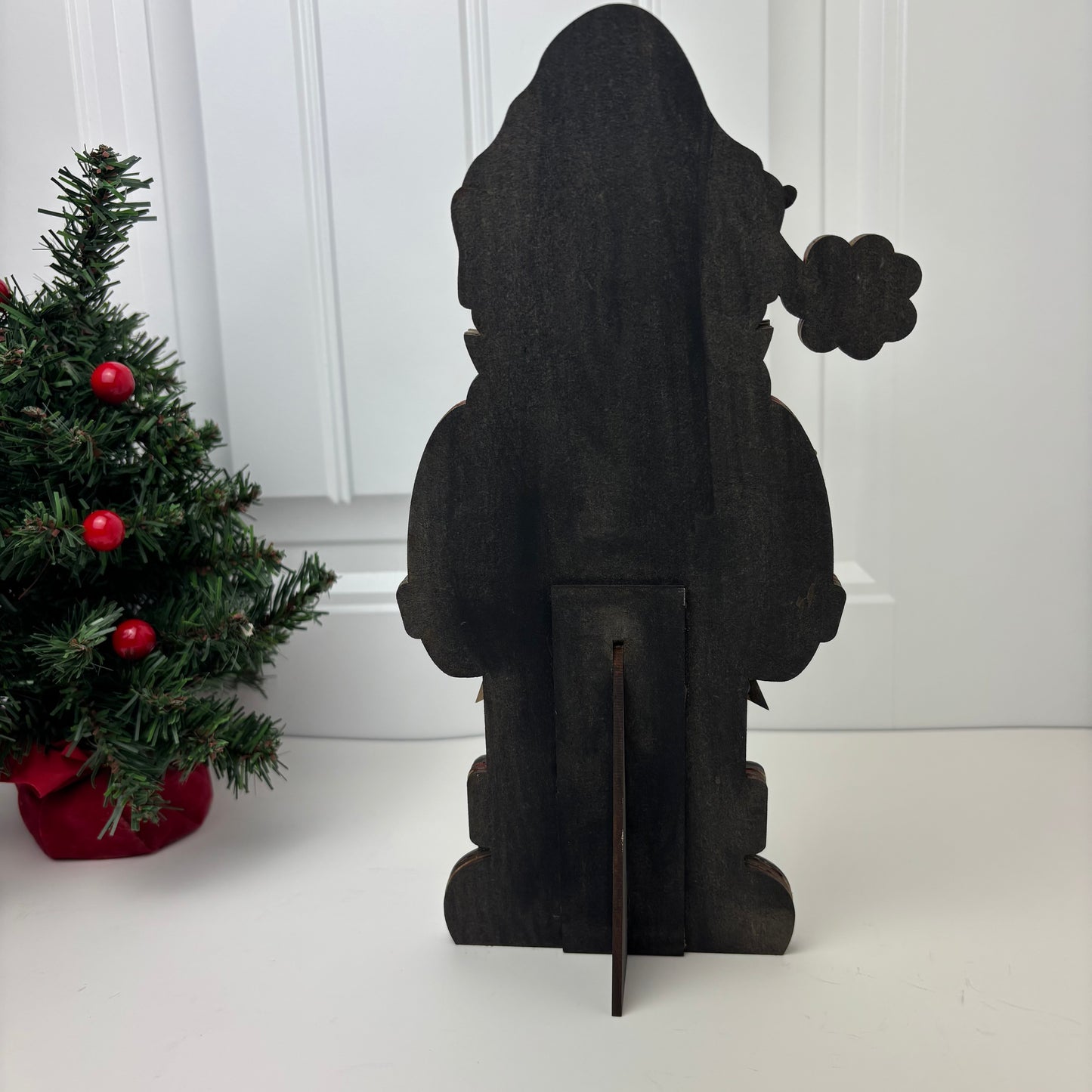 Santa With 3 Stars Ho Ho Ho Shelf Sitter