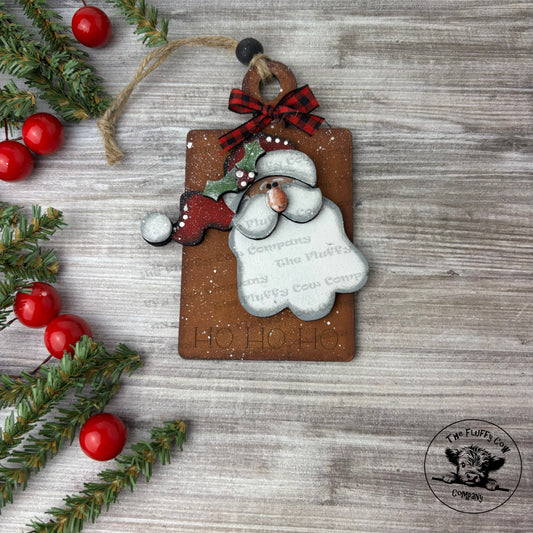 Santa Bread Board Christmas Tree Ornament