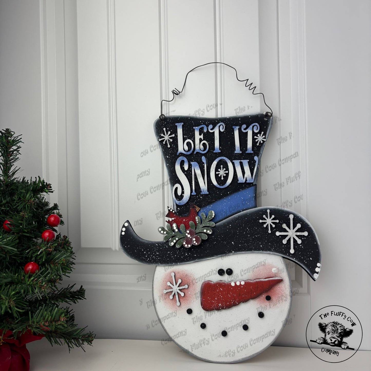Let It Snow Snowman Head Wall Hanger