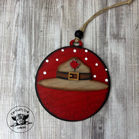 Oh Canada Mountie Hat - Car Charm Christmas Ornament