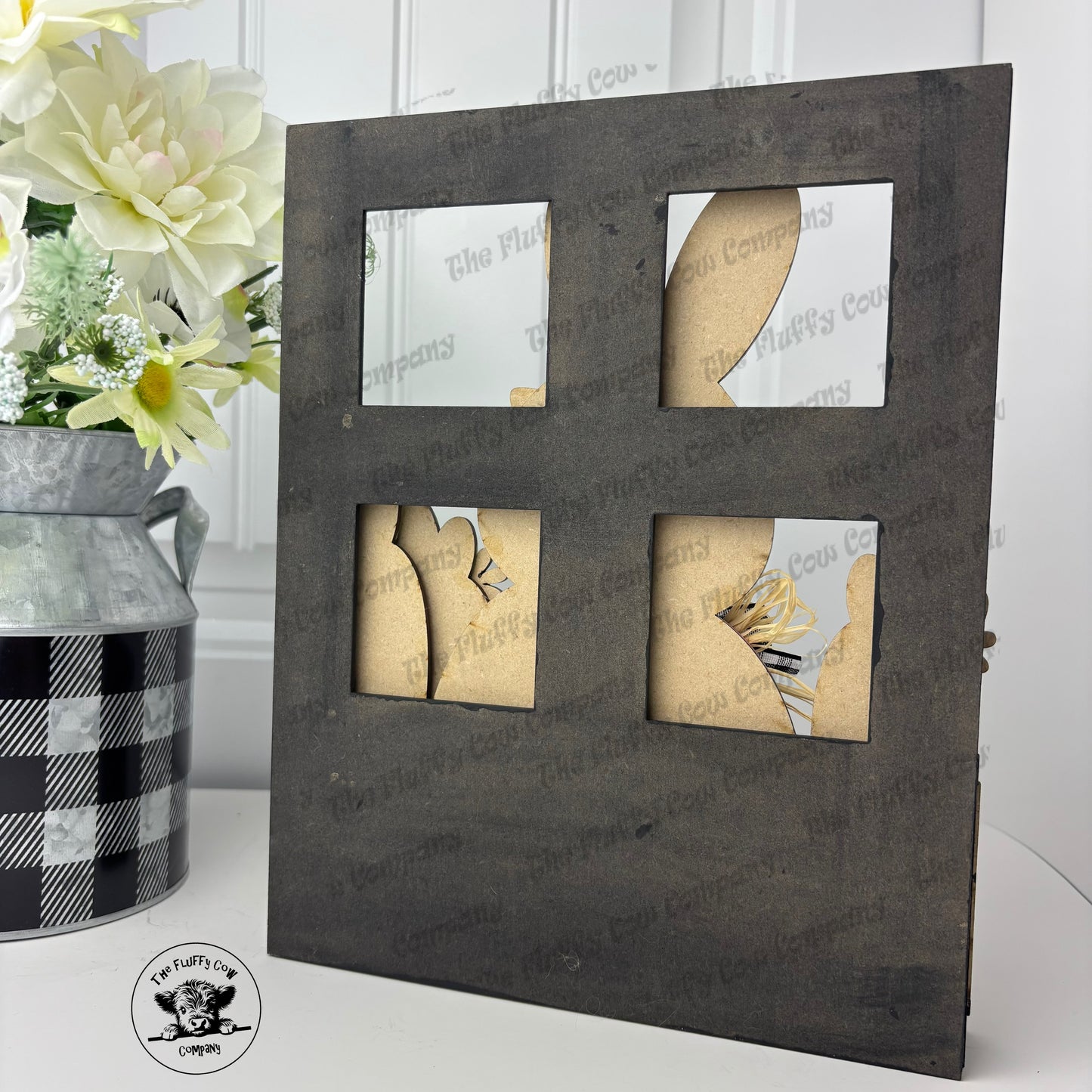 Window Box Frame Shelf Sitter With Easter Blessing Insert