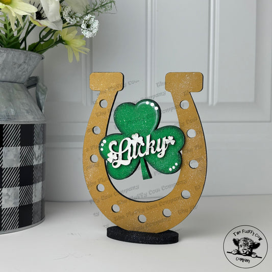 Lucky St. Patrick’s Day Shelf Sitter Horseshoe