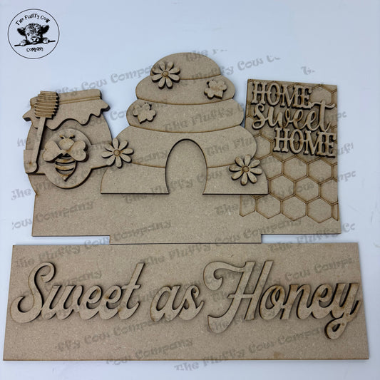 Insert Only - Sweet As Honey - Window Box Frame - Wood Blank Craft Project