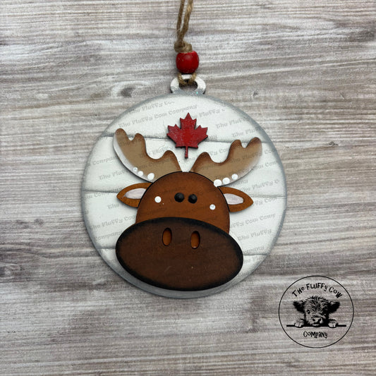 Canadian Moose Car Charm - Christmas Ornament