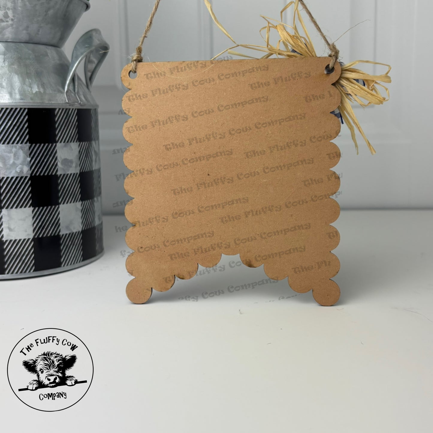 Hello Spring Banner Tag Ornament Wall Hanger