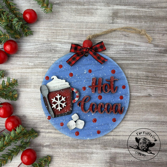Hot Cocoa Disc Christmas Ornament