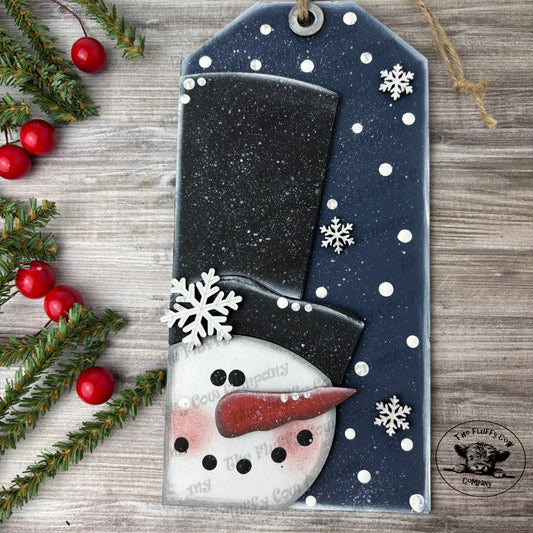 Snowman Tag Christmas Decoration or Tree Ornament