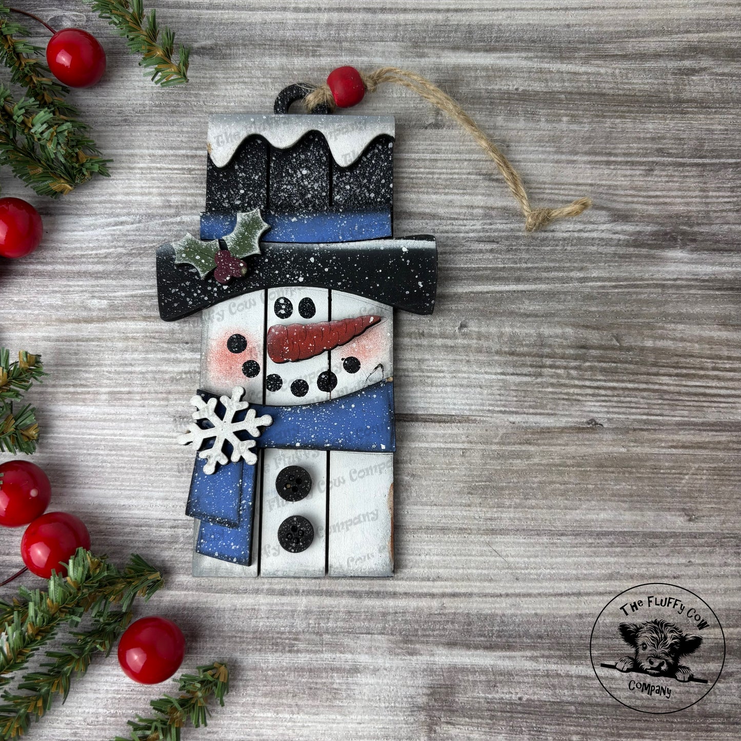 Snowman Palette Christmas Tree Ornament