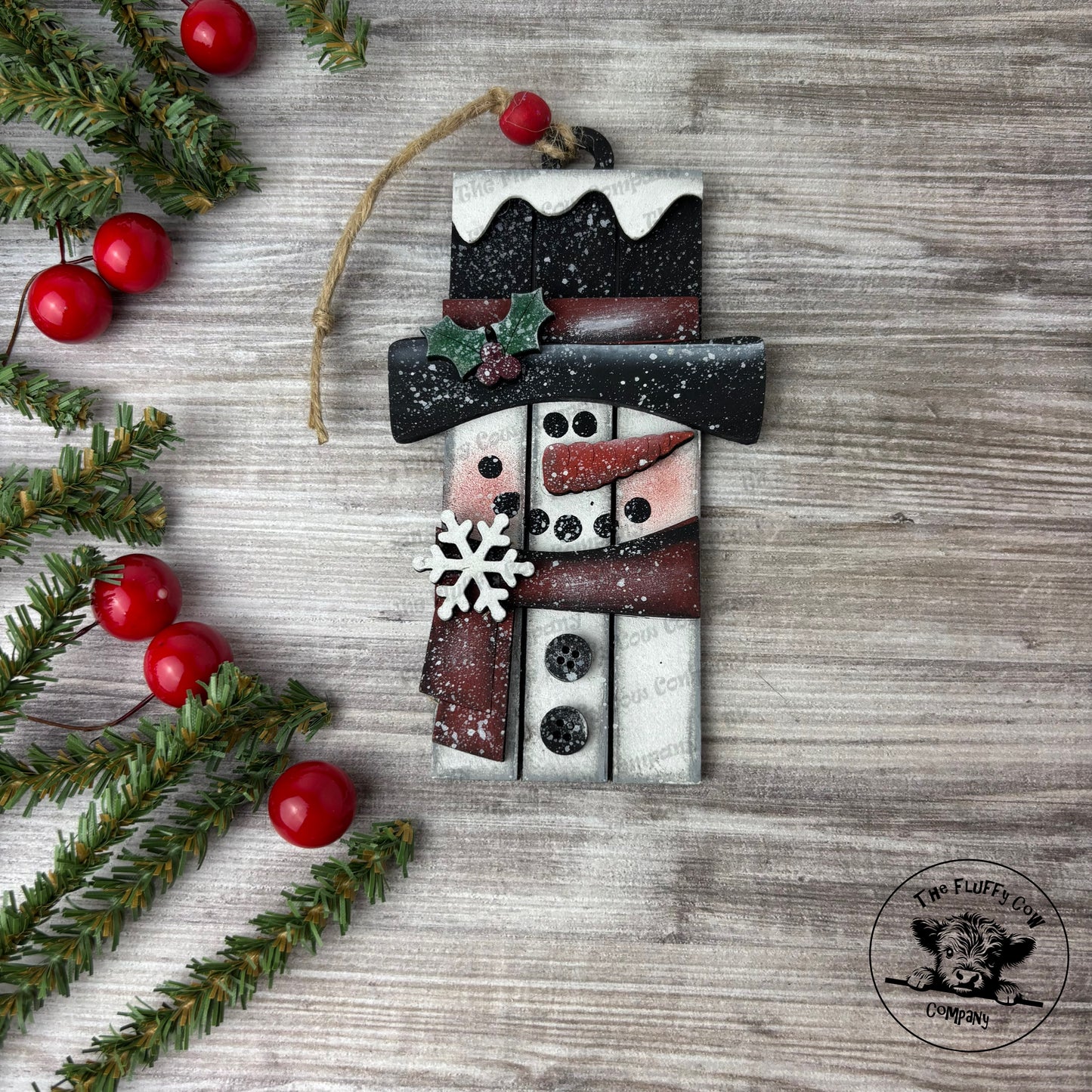 Snowman Palette Christmas Tree Ornament