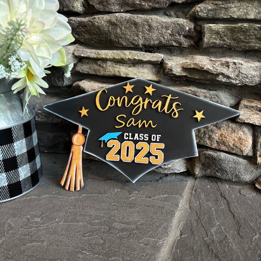 Personalized Congratulations Class Of 2025 Grad Hat Wall Hanging