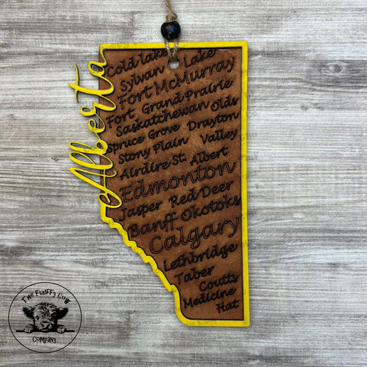 Canadian Pride Alberta Province Car Charm or Ornament