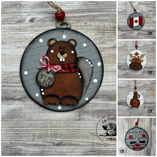 Craft Kit - 5 Canadian Ornament Set