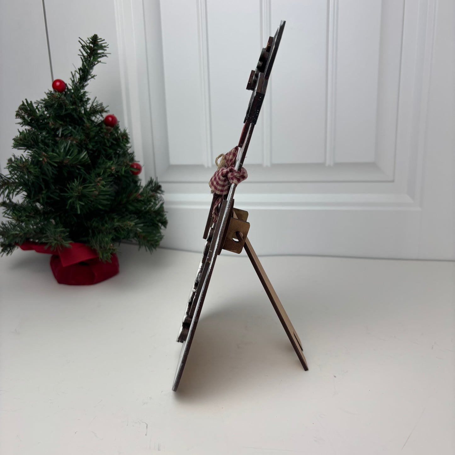 Snowman Shelf Sitter With Snowflake Let It Snow