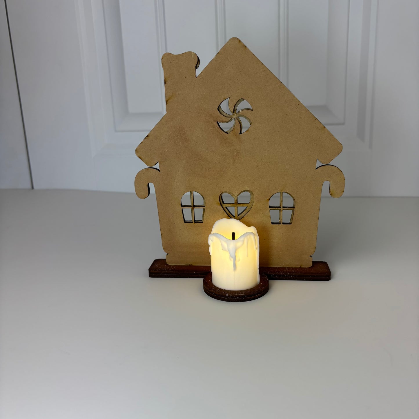 Gingerbread House Shelf Sitter With Light