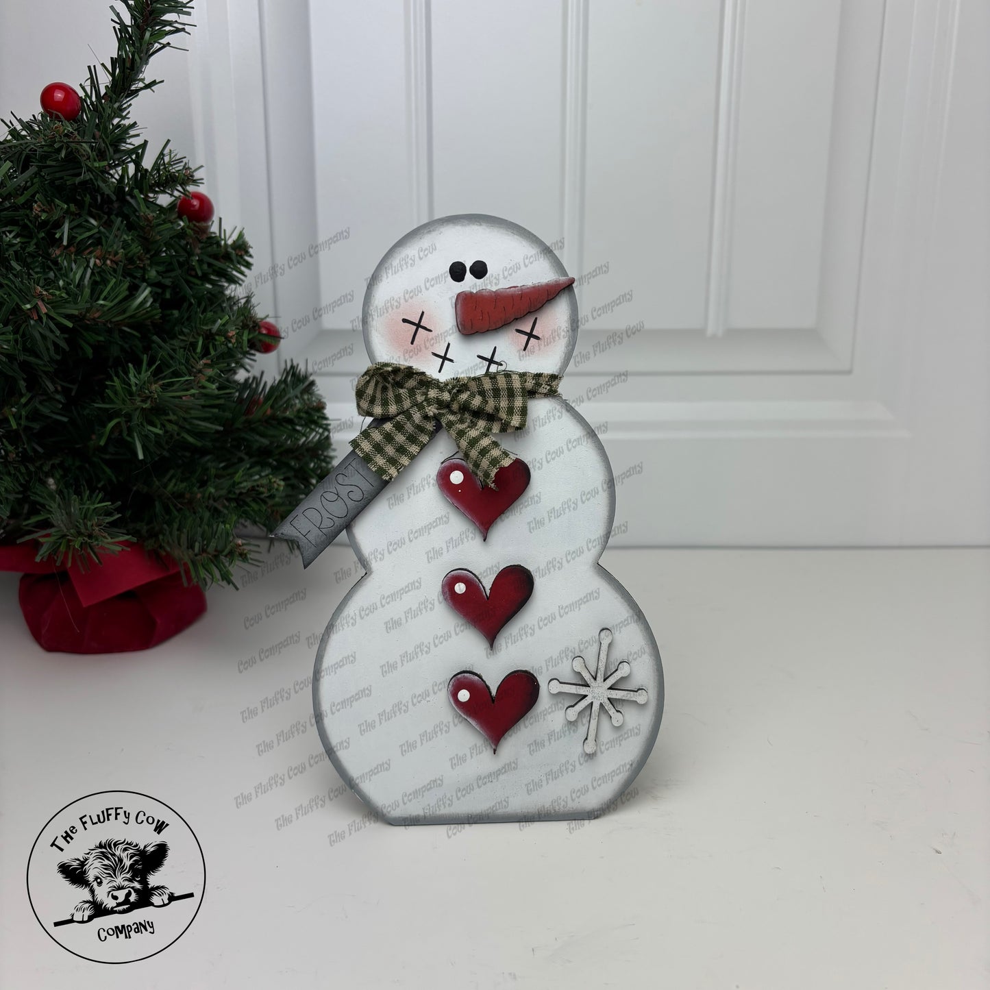 Snowman with Hearts
