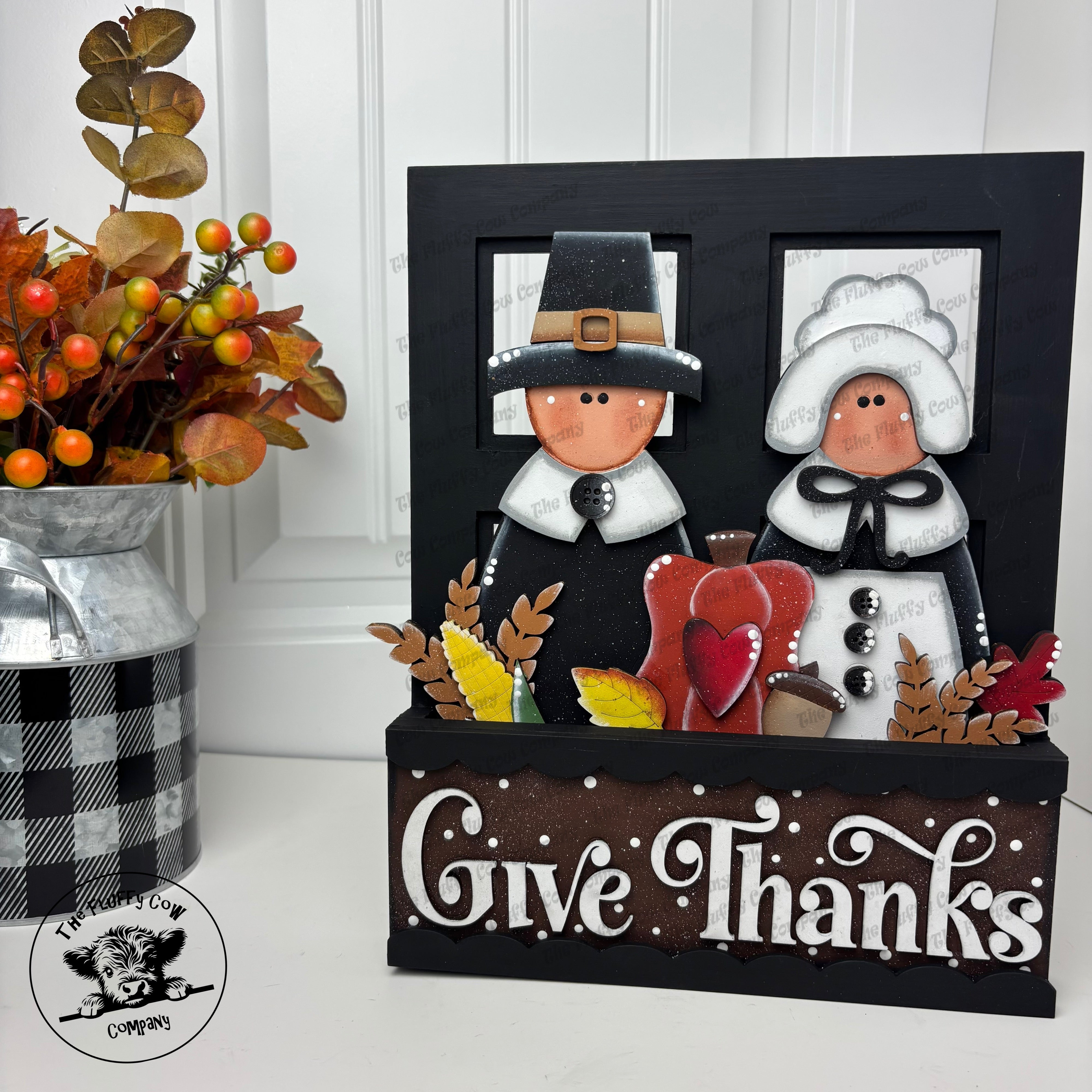 Give Thanks Insert & Window Box – The Fluffy Cow Company