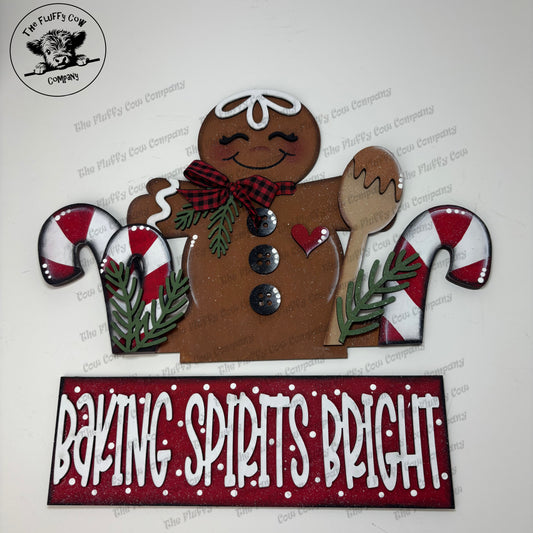 ***Insert Only!! Baking Spirits Bright Gingerbread Window Box Shelf Sitter