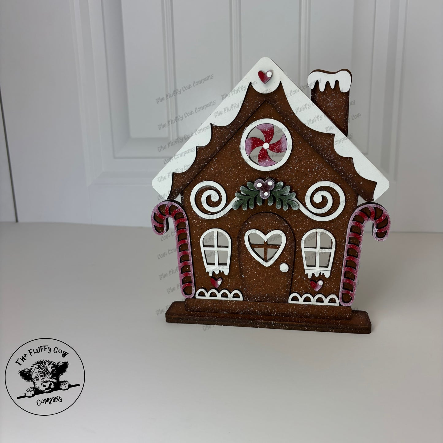 Gingerbread House Shelf Sitter With Light