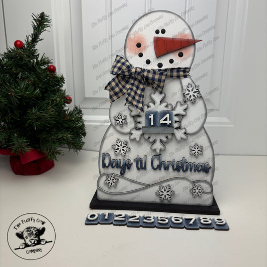 Snowman Days Till Christmas Countdown